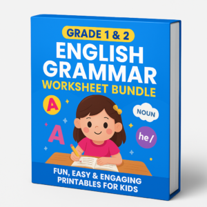 Grade 1 & 2 English grammar worksheet