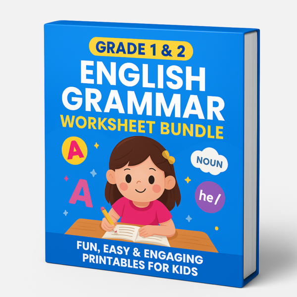 Grade 1 & 2 English grammar worksheet